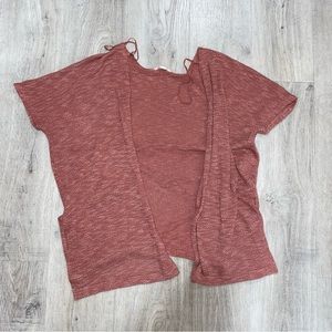 Aeropostale coral short sleeve cardigan size medium
